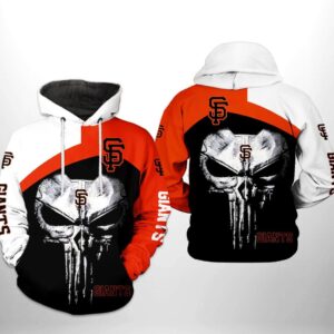 San Francisco Giants MLB Skull Punisher 3D Printed Hoodie