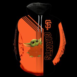 Baby Yoda With San Francisco Giants 3D Hoodie