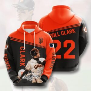 Will Clark Signature San Francisco Giants 3D Hoodie