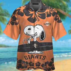 San Francisco Giants Snoopy All Over Printed Hawaiian Shirt Best Gift For MLB Fans