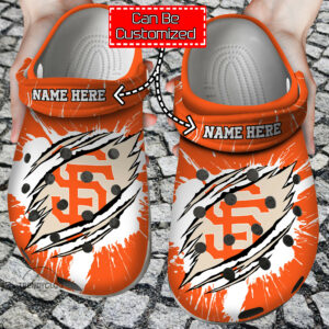 Baseball Crocs Personalized Sf Giants Ripped Claw Clog Shoes
