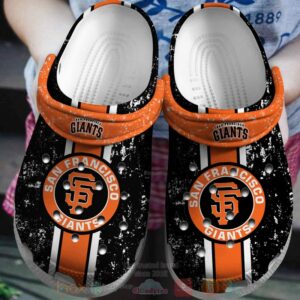MLB Team San Francisco Giants Black Orange Crocs Shoes