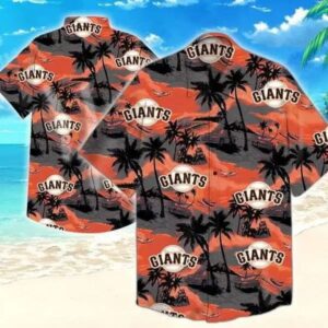 Custom SF Giants Hawaiian Shirt Ripped Logo San Francisco Giants