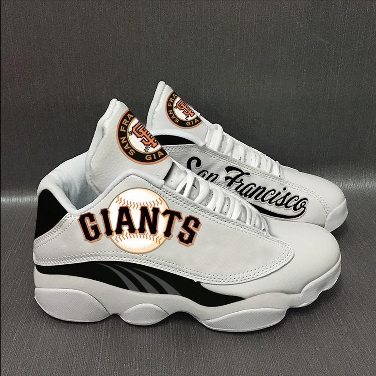 MLB San Francisco Giants Custom Name Number Air Jordan 13 Shoes V5